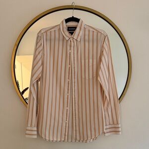 Bonobos Tan Striped Casual Button-Down Shirt